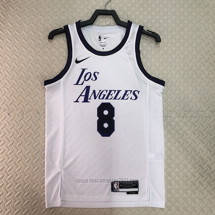 Camiseta Los Angeles Lakers Kobe Bryant #8 Ciudad 2022-23 Blanco